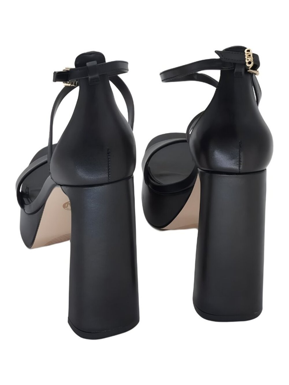 Michael Kors Womens Cami Platform Sandals 5in Heel 1.25in Platform Black 7.5M - Picture 3 of 6